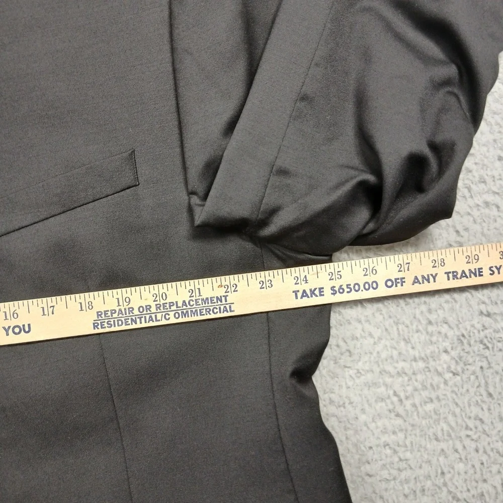 Calvin‎ Klein Blazer Mens 48R Charcoal Gray 100% Wool Two Button Jacket